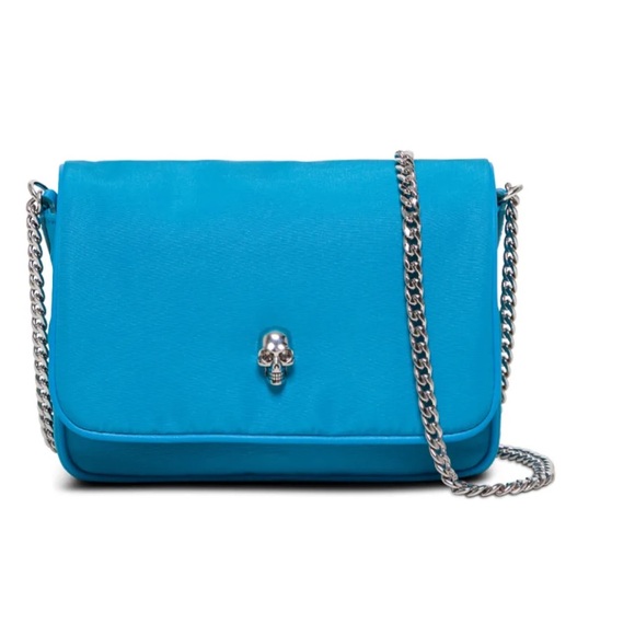 ALEXANDER MCQUEEN, Blue Skull Accent Crossbody Bag - Picture 13 of 16